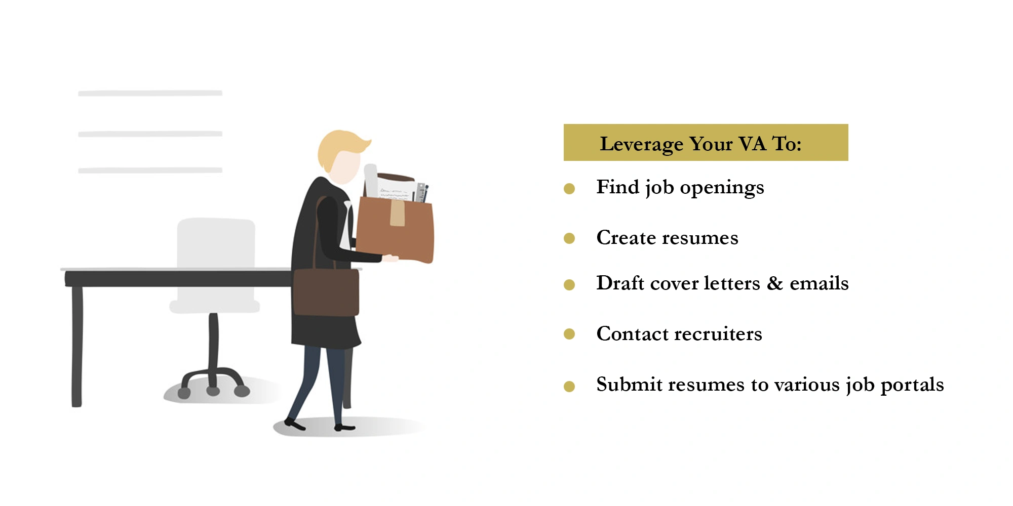 job seeker using a virtual assistant for opportunities